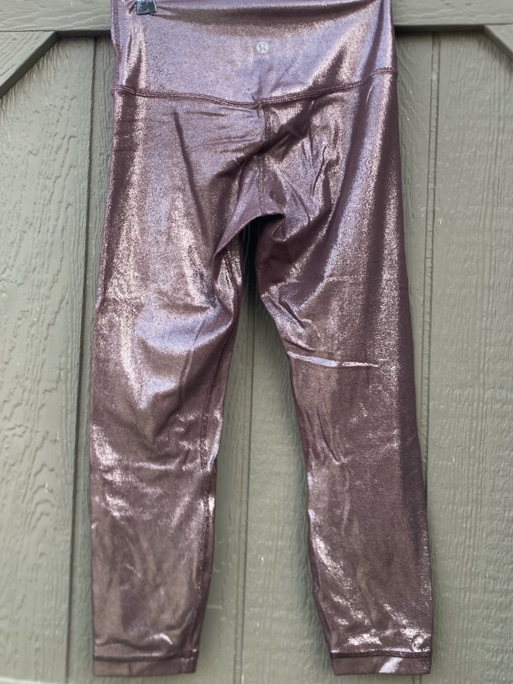 RARE- Lululemon Align High-Rise Crop 21" -Radiate Foil Print French Press SHINE - Picture 3 of 6